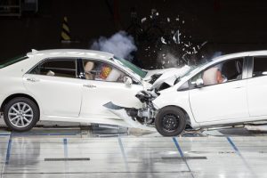 Car head-on collision